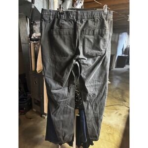 Grace & Lace Womens Utility Joggers Charcoal Grey Elastic Waist Pants Size 14